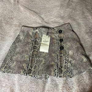 Zara snake print skort.